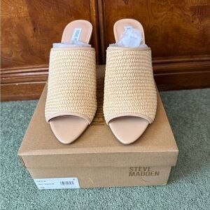 Ladies Steve Madden Raffia Dayla Heels BRAND NEW